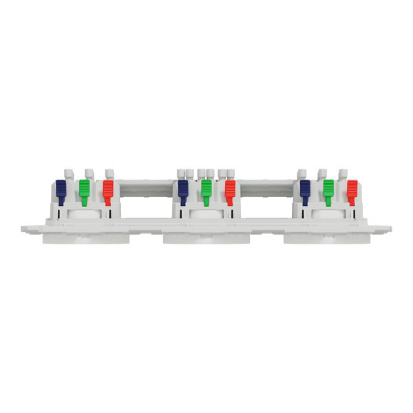 Schneider - Odace 2025 - Triple PC 2P+T affleurante - Précâblée - Blanc craie - Réf : S920072