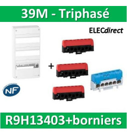 Schneider - Resi9 - LOT PROS - coffret 13M - 3R + bornier 3 phases+Neutre - R9H13403+R9H13411P