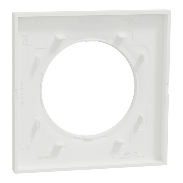 Schneider - Odace Origine 2025 - Plaque de finition 1 poste - Blanc craie - Réf : S929702