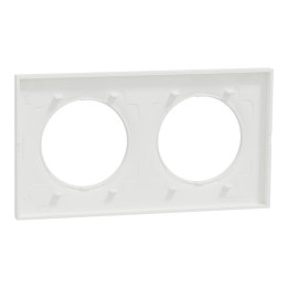 Schneider - Odace Origine 2025 - Plaque de finition 2 poste - Blanc craie - Réf : S929704