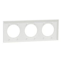 Schneider - Odace Origine 2025 - Plaque de finition 3 postes - Blanc craie - Réf : S929706