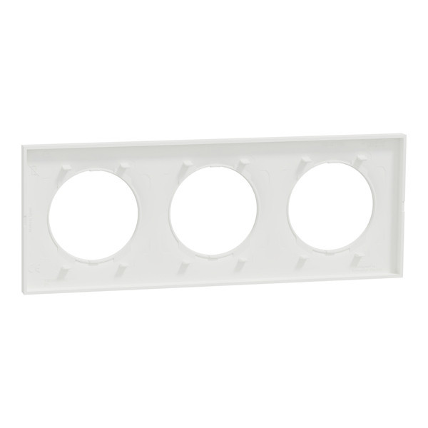 Schneider - Odace Origine 2025 - Plaque de finition 3 postes - Blanc craie - Réf : S929706