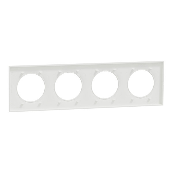 Schneider - Odace Origine 2025 - Plaque de finition 4 postes - Blanc craie - Réf : S929708
