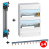 Legrand - DRIVIA - Coffret 2 rangées - 13 modules  + Peigne V et H - Ref. : 401212+405000+404926x4