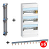 Legrand - DRIVIA - Coffret 3 rangées - 13 modules + Peigne V et H - Ref. : 401213+405001+404926x6.