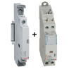 Legrand - Contacteur de puissance 2P bobine 230V - 25A - 2O + auxiliaire - Réf. : 412524 + 412429