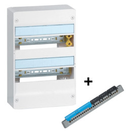 Legrand - DRIVIA - Coffret 2x13 + Bornier Triphasé + Neutre - Ref. : 401212+404814