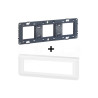 Legrand - Mosaic - Plaque 8 modules horizontal + Support - Réf. : 078818L+080253