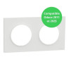 Schneider - Odace Origine 2025 - Plaque de finition 2 postes - Compatible Odace 2011 - Blanc craie - Réf : S929704
