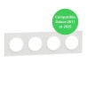 Schneider - Odace Origine 2025 - Plaque de finition 4 postes - Compatible Odace 2011 - Blanc craie - Réf : S929708