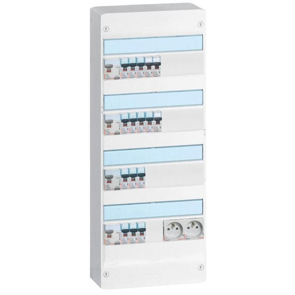 Legrand - Tableau électrique pré-équipé et pré-câblé pour T4 - Drivia - 13 modules - 4 Rangées - AUTO - Réf: LEGTABLEAUT4