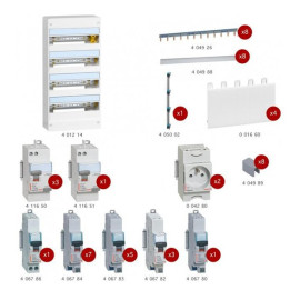Legrand - Tableau électrique pré-équipé et pré-câblé pour T4 - Drivia - 13 modules - 4 Rangées - AUTO - Réf: LEGTABLEAUT4