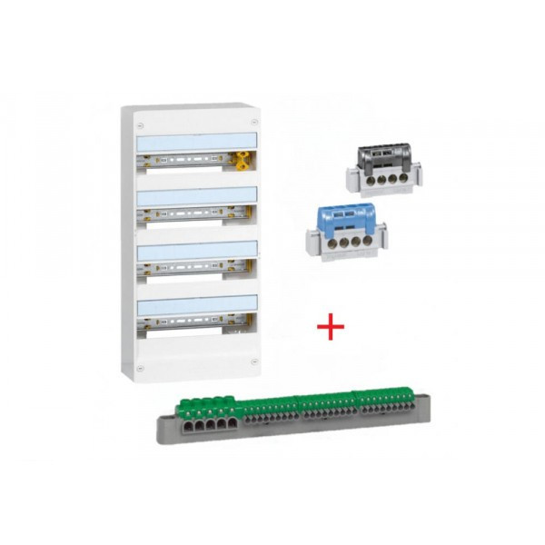 Legrand - Tableau électrique pré-équipé et pré-câblé pour T4 - Drivia - 13 modules - 4 Rangées - AUTO - Réf: LEGTABLEAUT4