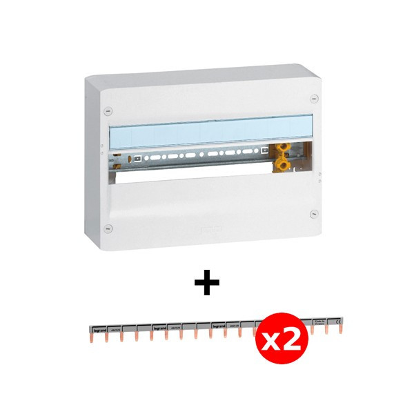 Legrand - DRIVIA - Coffret 1x18 + Peignes Horizontale - Ref. : 401221+404928x2