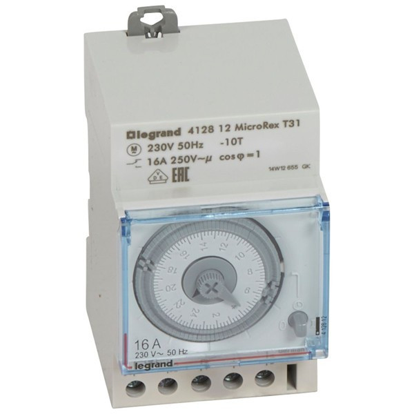 Legrand - Interrupteur horaire journalier analogique + disjoncteur 10A DNX3 - Réf. : 412812+406773