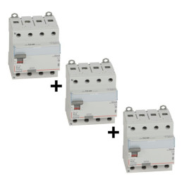 LEGRAND - Interrupteur différentiel DX3-ID 4P 40A - 30mA - AC - Réf. : 411661x3