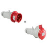 Digital - Fiche mâle 3P+N+T 32A + Fiche femelle - 380V - IP44 - Réf. : 51318+51418