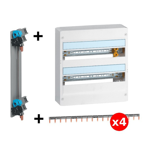 Legrand - DRIVIA - Coffret 2x18 + Peigne V et H - Ref. : 401222+404928x4+405000