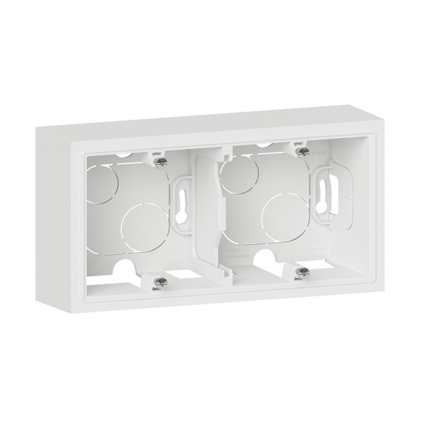 Legrand - Dooxie - Cadre saillie 2 postes + Plaque - Blanc - Ref. : 600042 + 600802