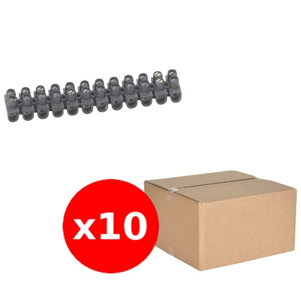 Legrand - Barrette de connexion Nylbloc - Bornier 12 pôles 6 mm2 à vis - Réf. : 034213x10