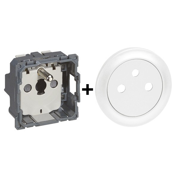 Legrand - Céliane - Mécanisme + enjoliveur - PC 2P+T 16A - Réf. : 067111+068111