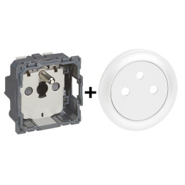 Legrand - Céliane - Mécanisme + enjoliveur - PC 2P+T 16A - Réf. : 067111+068111