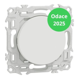 Schneider - Odace 2025 - Va et Vient ou Poussoir - Avec neutre - 10AX - Blanc craie - Réf : S920204N