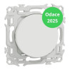 Schneider - Odace 2025 - Va et Vient ou Poussoir - Avec neutre - 10AX - Blanc craie - Réf : S920204N