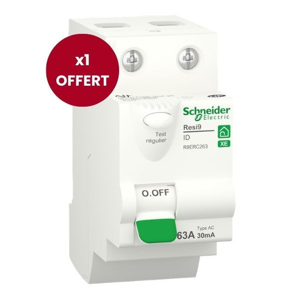 Schneider - Resi9 XE - LOT de 36 Disjoncteurs 10A / 16A / 20A + 1 Interrupteur différentiel OFFERT - Réf : PROMOINTERDIFF