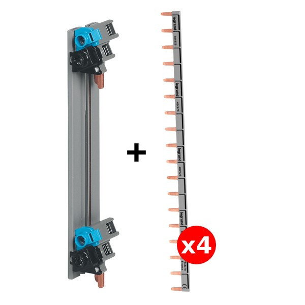 Legrand - Répartition verticale VX 3 optimisée Drivia 2R + peigne d'alimentation 18M - Réf. : 405000+404928x4