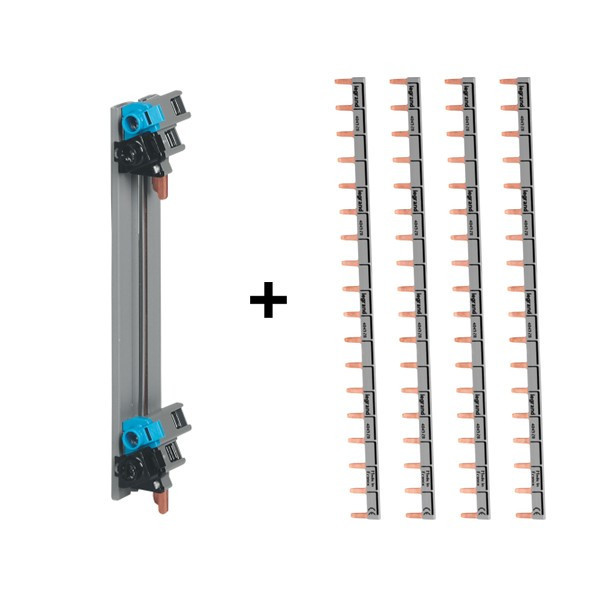 Legrand - Répartition verticale VX 3 optimisée Drivia 2R + peigne d'alimentation 18M - Réf. : 405000+404928x4
