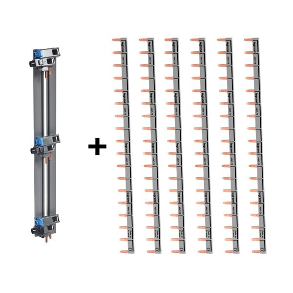 Legrand - Répartition verticale VX 3 optimisée Drivia 3R + Peigne d'alimentation 18M - Réf. : 405001 + 404928x6