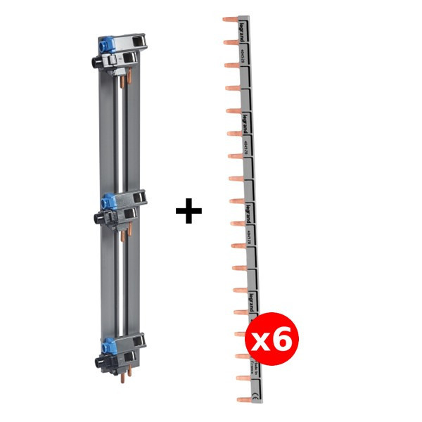 Legrand - Répartition verticale VX 3 optimisée Drivia 3R + Peigne d'alimentation 18M - Réf. : 405001 + 404928x6