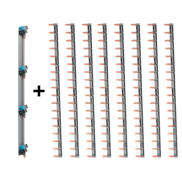 Legrand - Répartition verticale VX 3 optimisée Drivia 4R + Peigne d'alimentation 18M - Réf. : 405002 + 404928x8