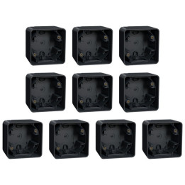 Schneider - Mureva Styl - LOT de 10 Boîtes 1 poste - Composable - Saillie - IP55/IK08 - Gris - Ref. : MUR37911x10