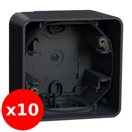 Schneider - Mureva Styl - LOT de 10 Boîtes 1 poste - Composable - Saillie - IP55/IK08 - Gris - Ref. : MUR37911x10
