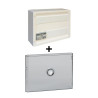 Legrand - Coffret VDI GRADE 2 avec brassage 18M - 4 RJ45 + Porte Drivia transp.18M - Réf. : 418248+401241