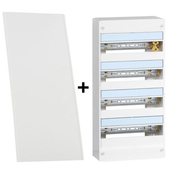 Legrand - Drivia - Coffret 4x13 + Plaque de fond - Ref. : 401354+401214