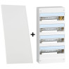 Legrand - Drivia - Coffret 4 rangées - 13 modules + Plaque de fond - Ref. : 401354+401214