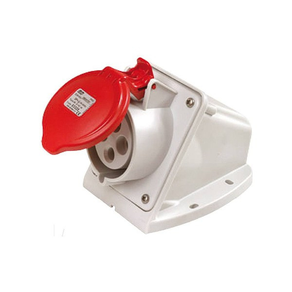 Digital - Prise de Courant Européenne socle 3P+T 32A + Fiche mâle - 380V - IP 44 - Réf. : 51214+51314