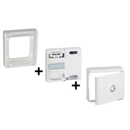 Legrand - Platine Disjoncteur EDF et Compteur + Rehausse  + Habillage avec Porte - 13 Mod - Blanc - Réf. : 401380+401181+401185