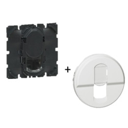 Legrand - Céliane - Mécanisme + enjoliveur Prise RJ45 FTP Cat. 6 - Réf. : 067345+068237