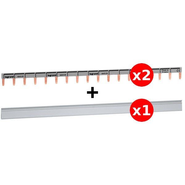 Legrand - Peignes HX3 Phase + Neutre 18M + Cache dents Legrand - Réf. : 404928x2+404988