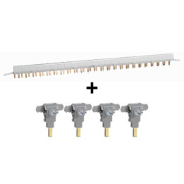 Peigne d'alimentation tétrapolaire pour produit à vis HX³ horizontal optimisé + bornes - 24m - Réf. : 405210+405208x4