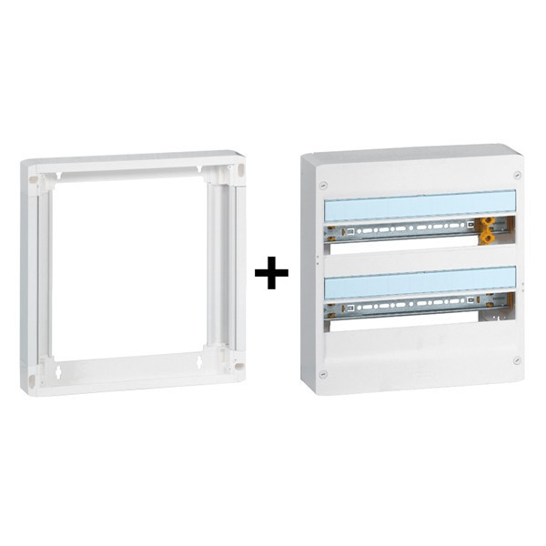 Legrand - Drivia - Coffret 2x18+ Rehausse - Ref. : 401222+401272