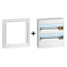 Legrand - Drivia - Coffret 2 rangées - 18 modules + Rehausse - Ref. : 401222+401272