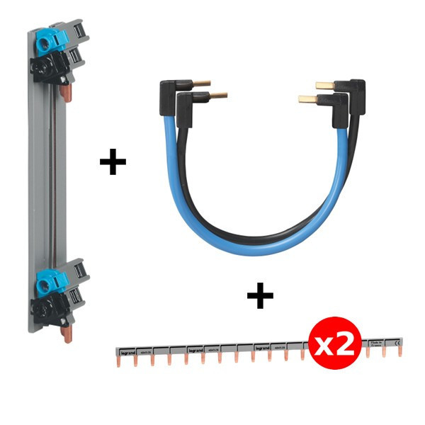 Legrand - Répartition verticale VX3 Drivia 2R + peigne 18M + Jeu de cordon VIS - Réf. : 405000+404928x4+404903