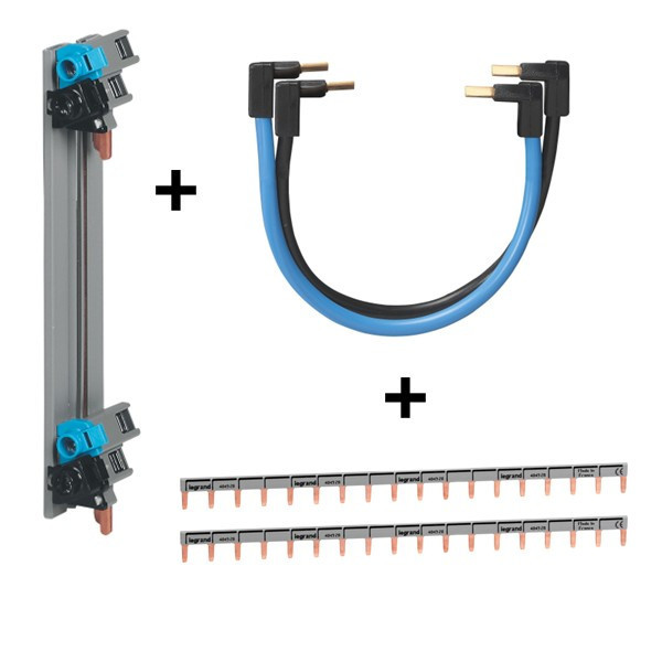 Legrand - Répartition verticale VX3 Drivia 2R + peigne 18M + Jeu de cordon VIS - Réf. : 405000+404928x4+404903