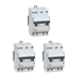 Legrand - Disjoncteur 32A - 4 Pôles - DX3 - 3 Modules - 6kA - Courbe C - Réf. : 406913x3