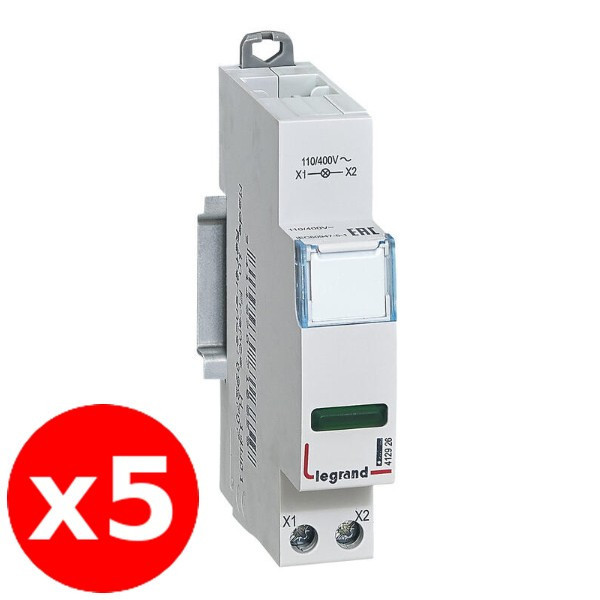 Legrand - Voyant vert 250V - LED - Réf. : 412926x5